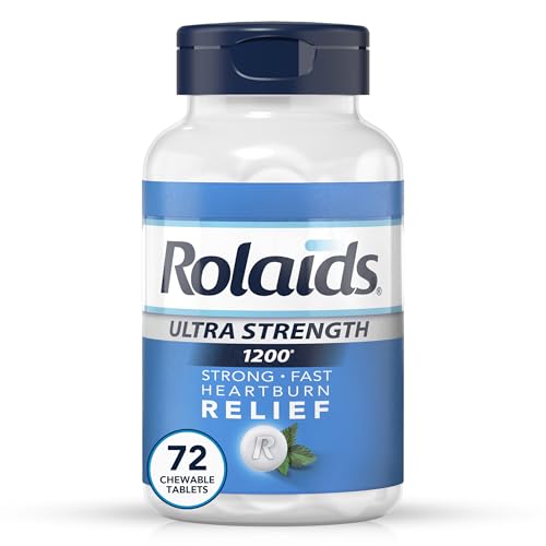 Rolaids Ultra Strength Antacid Chewable Tablets Mint 72 Count