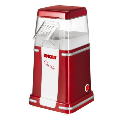 (-44%) Unold 48525 Classic Popcorn-Maker - Rot, Weiß, 900 W, 220 V, Movienight, ohne Fett und Öl, Heißluft Popcorn, fettarm, Party Popcorn Maschine für Zuhause