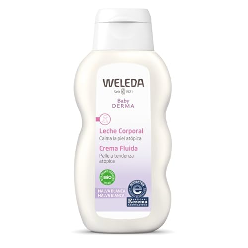 (-35%) WELEDA Bio Baby Derma Weiße Malve Pflegelotion- Naturkosmetik Feuchtigkeitspflege Bodylotion zur Beruhigung und intensiven Pflege von hochsensibler, neurodermitischer & trockener Haut (1 x 200 ml)