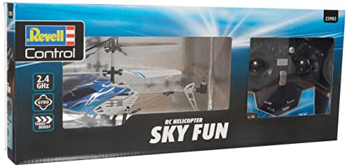 Revell Control 23982 Remote Control Helicopter Sky Fun With Precise 2.4 GHz Control, Gyro, 3 Channel, Easy To Fly, Very Stable, Spare Rotor Blades, 18.5cm in length