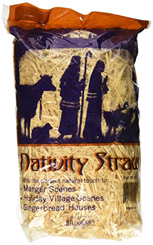FloraCraft Decorative Nativity Straw 4 Ounce Natural