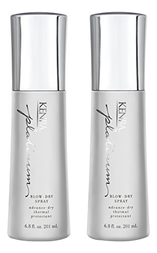 Kenra Professional Platinum Blow-Dry Spray | Time-Saving Heat Protectant | Detangles, Smooths, and Softens | Eliminates Frizz & Resists Humidity | Medium To Coarse Hair | 6.8 fl. oz. (2-Pack)