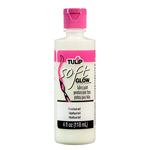 Tulip Soft Fabric Paint Glow in The Dark, Washable, Soft and Flexible, Permanent Paint, for Light and Dark Fabrics, Glow Natural, 4 fl oz