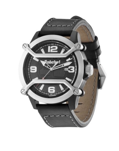 Timberland Men's Black Maplewood Watch Rugged-looking 50-millimeter men's watch with quartz analog