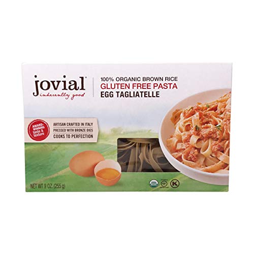 Jovial Whole Grain Brown Rice Egg Tagliatelle Pasta - Pasta Tagliatelle, Tagliatelle Pasta, Whole Grain Pasta, Organic Pasta, Gluten Free, Dairy Free, Brown Rice Pasta, Made in Italy - 9 Oz