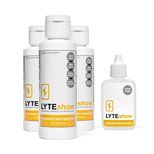 LyteLine LyteShow Sugar-Free Electrolyte Supplement, 3 Pack, 120 Servings - Keto Friendly, Zinc and Magnesium for Rapid Rehydration, Workout, Muscle Recovery and Energy - Vegan