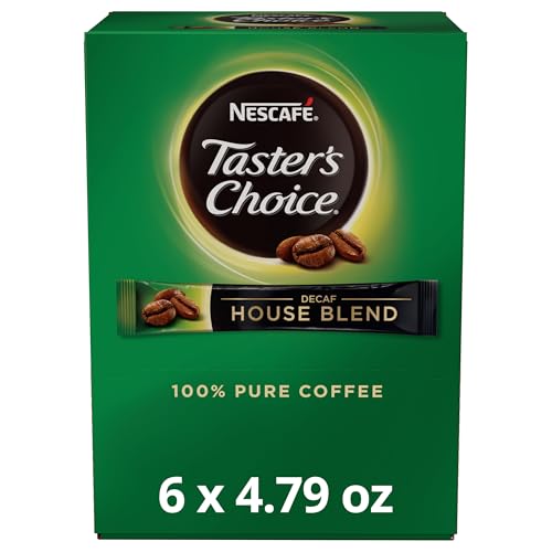 Nescafe Instant Coffee Packets, Decaf, Taster's Choice Light Roast, 1.7 g Singles (Pack of 80)