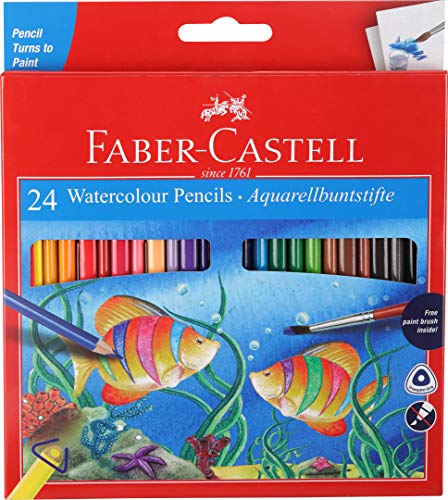 Faber-Castell Watercolor Pencils, 24 Pieces