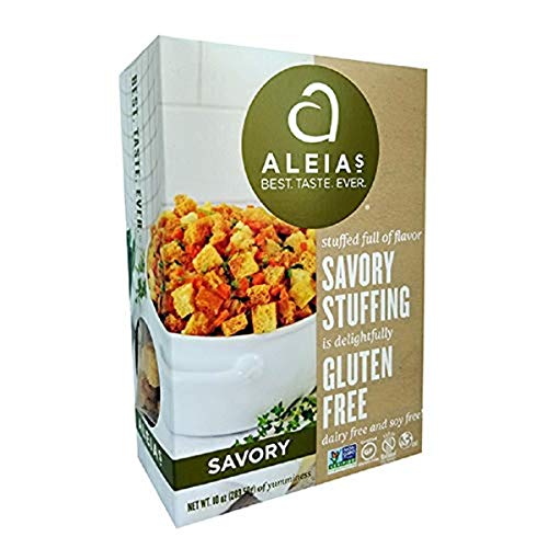 Aleia’s Gluten Free Savory Stuffing Mix – 10oz (1 Pack) – Classic Holiday Stuffing for Turkey, Chicken & More – Wheat Free, Soy Free, Dairy Free, Non-GMO, Low Sodium