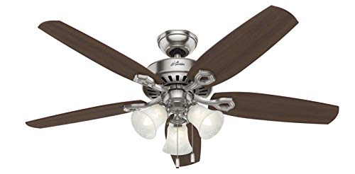 Hunter 52-inch Builder Plus Indoor Ceiling Fan with LED Light 53237