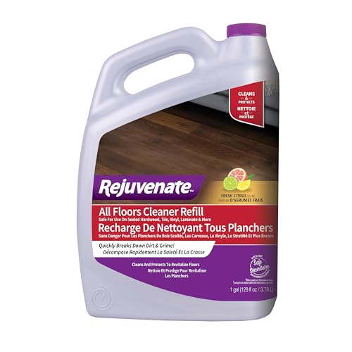 Rejuvenate All Floors Cleaner Refill, Breaks Down Dirt and Grime, Cleans and Protects Floors Throughout Your Home, Including Sealed Hardwood, Tile, Vinyl, Laminate and More, 1 Gallon