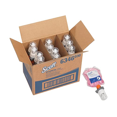Scott Essential Hand Soap 6346 - Foaming Hand Wash - 12 x 200 ml Pink Soap Pouches for Skincare
