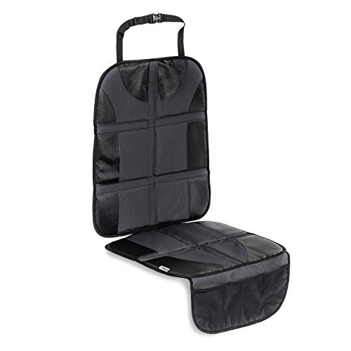 Hauck Sit on Me Car Seat Protector for Child Seats ISOFIX, Rear-Facing Car Seats and Infant Carriers, Car Seat Organizer, 47 x 97 cm, Grey