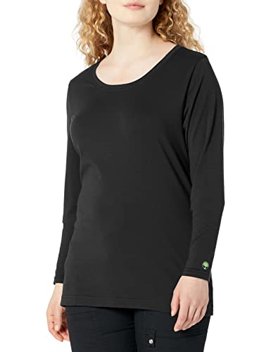 Healing Hands Women's Underscrub Soft Knit Melissa Longsleeve Scrub Tee with Breathable & Easy Care Fabric 5047, Black, XS