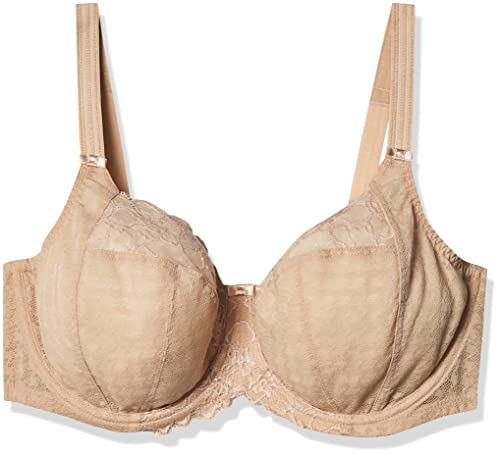 Panache Women's Envy Underwire Balcony Stretch Lace Bra |CHAI,34H| Full Coverage Bra, Supportive Lift for Large Bust, Elegant & Comfortable Fit
