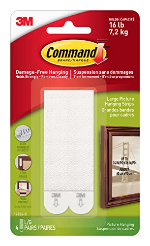 Command Large Hanging Strips - 4 Pairs