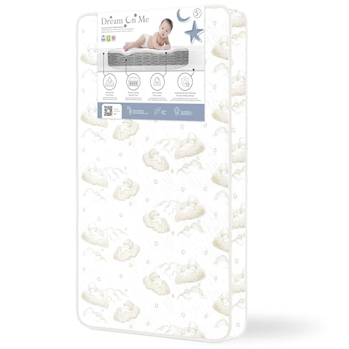 Dream On Me Twilight 5” 88 Coil Inner Spring Crib And Toddler Mattress I Waterproof I Greenguard Gold Certified I 10 Year Limited Warranty I Vinyl Cover I Made In The U.S.A | Support And Comfort |