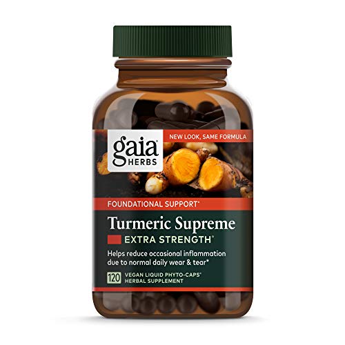 Gaia Herbs, Turmeric Supreme Extra Strength, Turmeric Curcumin Supplement with Black Pepper, Daily Joint Support & Healthy Inflammatory Response, Vegan Liquid Capsules, 120 Count : Amazon.ae: Health