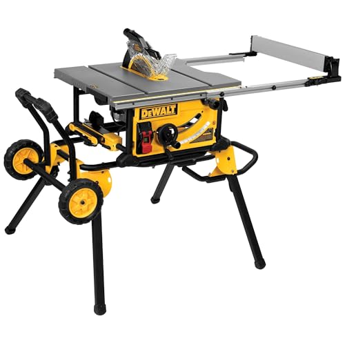 DEWALT 10-Inch Table Saw with Rolling Stand, 32-1/2-Inch Rip Capacity (DWE7491RS)