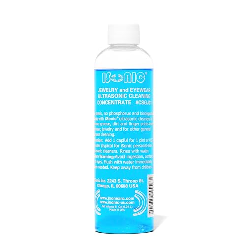 iSonic CSGJ01-8OZx1 Ultrasonic Jewelry/Eye Wear Cleaning Solution Concentrate,Blue