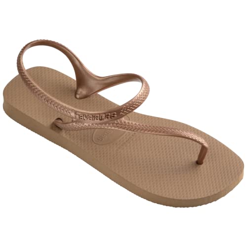 Havaianas Women's Flash Urban Sandals - Two Strap Sandals for Women - Rose Gold, 7/8