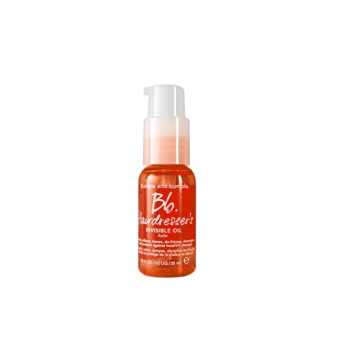 Bumble and bumble. Hairdresser's Invisible Oil Frizz-Reducing Hair Oil | Heat Protection, Frizz Control + Shine | Curly, Wavy, Straight | With Argan, Coconut, + Grapeseed Oil, Mini, 0.85 Fl Oz