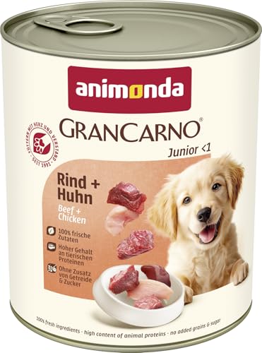 (-34%) animonda GranCarno Junior Hundefutter nass Rind+Huhn (6x800g)