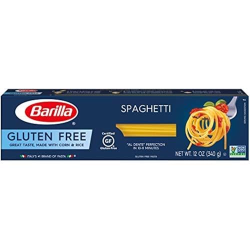 BARILLA Gluten Free Spaghetti, 12 Ounce - Non-GMO Gluten Free Pasta Made with Blend of Corn & Rice - Vegan Pasta