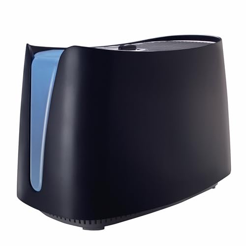 Honeywell Cool Moisture Humidifier For Bedroom, Medium Rooms, 1.1 Gallon, Invisible Moisture Humidifier for Baby, Kids, Quiet, Easy to Clean, UV Technology, Black, HCM350B
