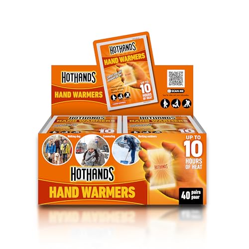 HotHands Hand Warmers - 40 Pairs | 10 Hours of Heat, Air Activated, Ready to Use