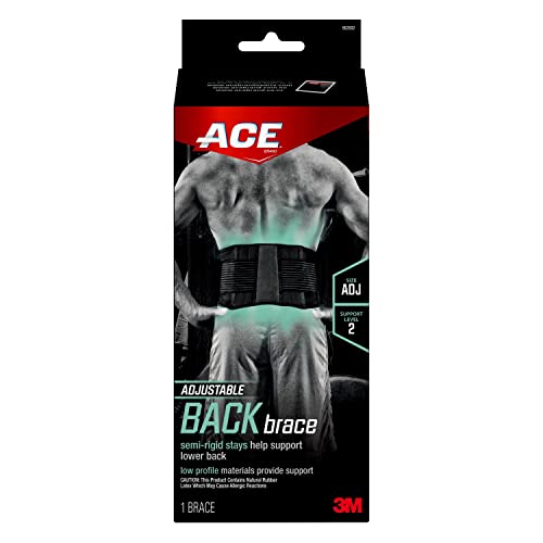 ACE - 902002 Adjustable Back Brace, Stabilizing Support and Comfort, Adjustable, Breathable, Full Range of Motion, from 