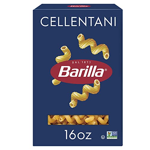 Barilla Cellentani Pasta, 16 oz. Box - Non-GMO Pasta Made with Durum Wheat Semolina - Kosher Certified Pasta