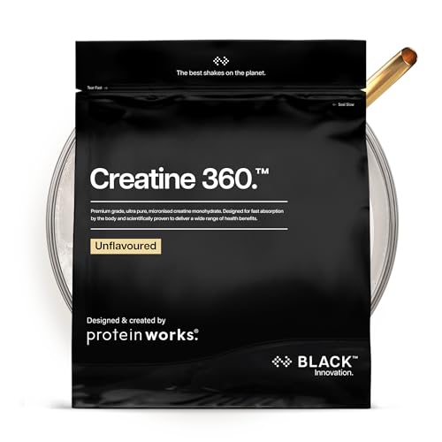 🔥 STARKER PREIS (-81%) Protein Works | Creatine 360 – Black, Geschmacksneutral, 333 Portionen, 1kg