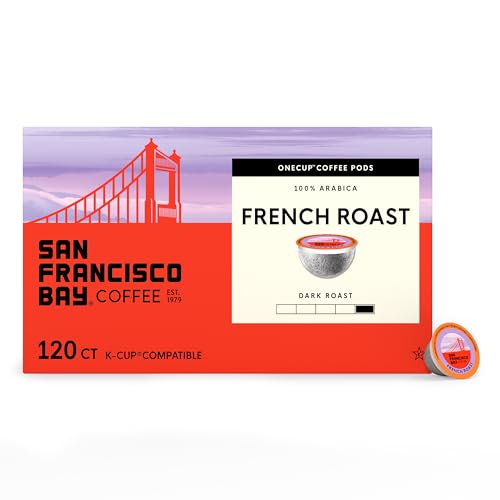 San Francisco Bay Compostable Coffee Pods - French Roast (120 Ct) K Cup Compatible including Keurig 2.0, Dark Roast