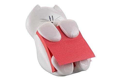 (-46%) Post-it Dispenser Z-Notes CAT, Dispenser mit 1 Block Super Sticky Z-Notes, 90 Blatt pro Block, 76 mm x 76 mm, Farbe: Pink - Für eine unkomplizierte Einhand-Notizausgabe auf deinem Schreibtisch