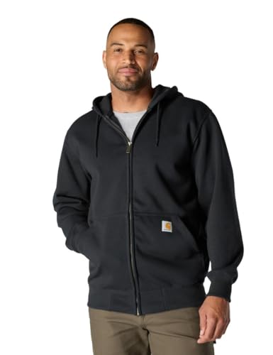 Carhartt Mens Rain Defender Paxton Heavyweight Hooded Sweatshirt Fashion Hoodies, Black, X-Large US