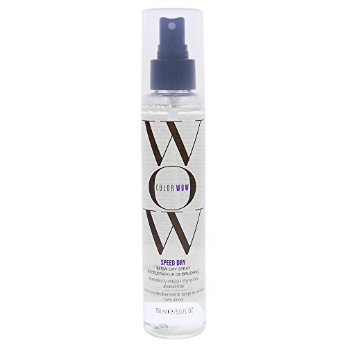 COLOR WOW Speed Dry Blow Dry Spray – Cut Blow Dry Time by 30% | Heat Protectant, Prevent Breakage | Cruelty-Free & Gluten-Free