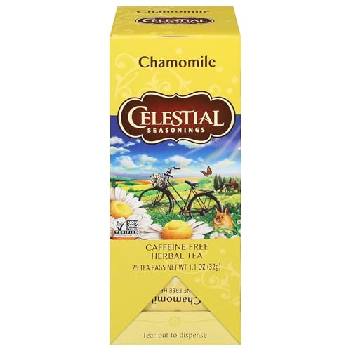 Celestial Seasonings Caffeine Free Chamomile Herbal Tea, 25 Tea Bags
