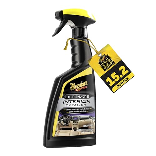 Meguiar's G16216 Ultimate Interior Detailer, Protects Interior Surfaces from Dirt and Grime, Leaves Your Surfaces Protected from UV Rays and Giving It a Lasting Finish, 15.2 Oz Spray Bottle
