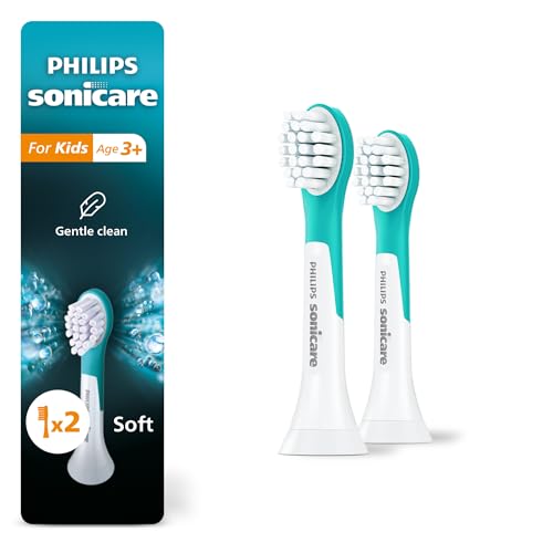 Philips Sonicare for Kids - Genuine Replacement Electric Toothbrush Heads, Compact Size, for Kids Aged 3+, 2 Pack, HX6032/94