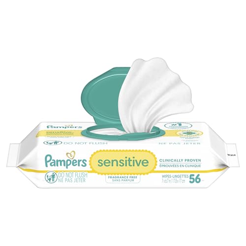Pampers Sensitive Baby Wipes Hypoallergenic Unscented 56ct