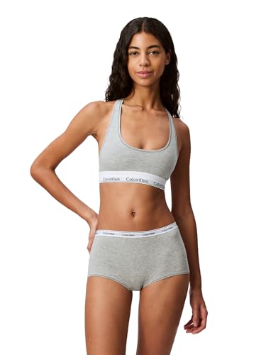 Calvin Klein Modern Cotton Unlined Wireless Bralette, Grey Heather, Small