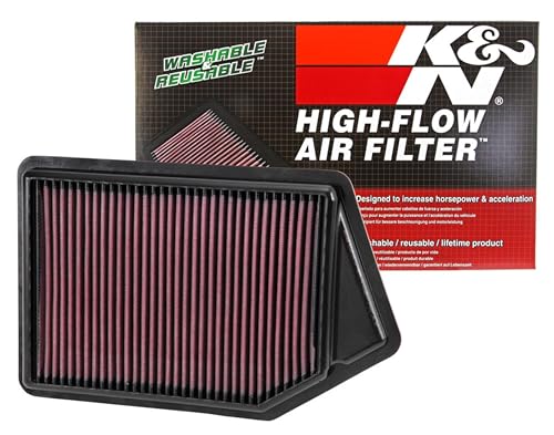 K&N High-Flow Original Lifetime Engine Air Filter: Increase Power: Premium, Washable: Compatible with 2013-2020 Acura/Honda: TLX, Accord, 33-2498