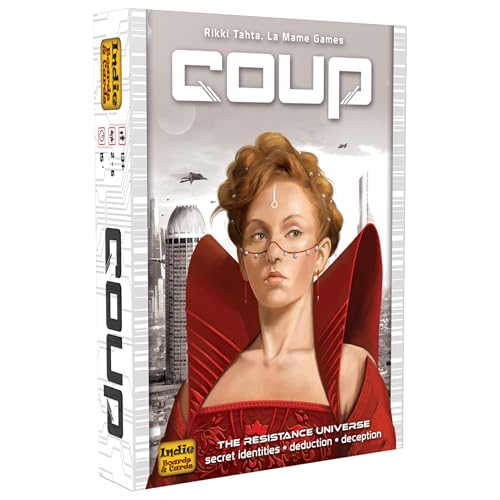 Coup Card Game by Indie Boards &amp; Cards | Fast Bluffing and Social Deduction Strategy | Hidden Roles, Deception, and 