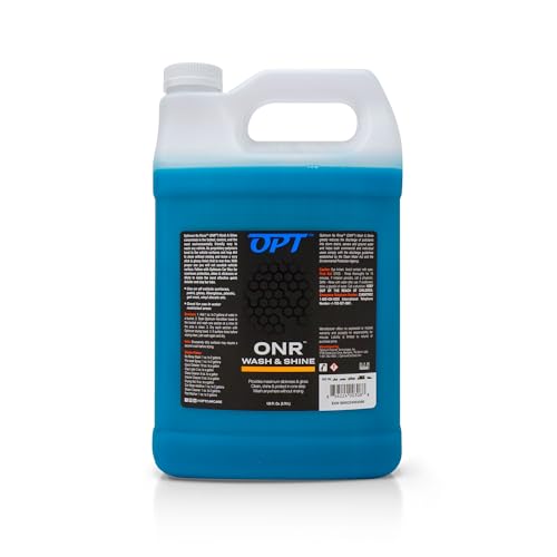 Optimum No Rinse Wash and Shine Version 5 - ONR Rinseless Car Wash Soap for Auto Detailing, Use On Paint, Ceramic Coatings, Glass, Interior (1 Gallon)
