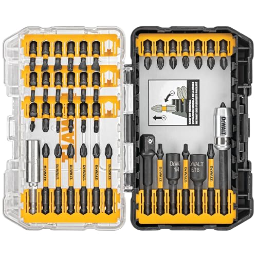 DEWALT DWA2T40IR 40-Piece Impact Ready FlexTorq Impact Driver Bit Set with Storage Case