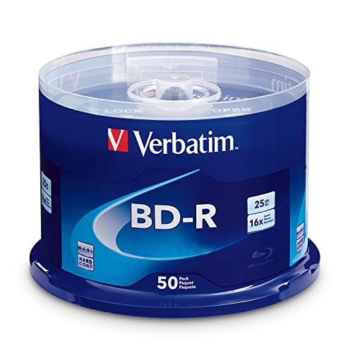 Verbatim 25 GB 6 x Blu-ray Single Layer Recordable Disc BD-R, 10 Scheiben Spindel 97238 – 50pk Spindle