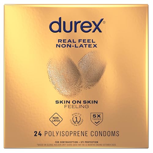 Avanti Bare Real Feel Lubricated Condoms, Regular Fit, 24 Count, Non Latex Condoms for Men with Natural Skin on Skin Feeling (Packaging May Vary)