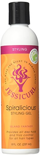 Jessicurl Spiralicious Gel, Island Fantasy, 8 Fl oz - Curl Defining, Frizz Control for All Hair Types