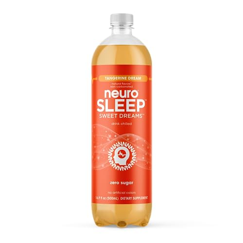neuroSLEEP | Tangerine Dream | Functional Beverage for Restful Sleep, Non-Carbonated; 16.9 Fl Oz (Pack of 12)